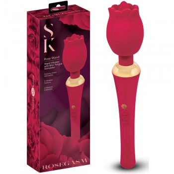 Rosegasm Bouquet Rose Wand with Mini Tongue Stimulator