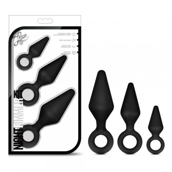 Luxe By Blush Night Rimmer Kit Black Anal Plug With Handle
