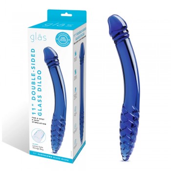 Glas 11 In Double-Sided Glass Dildo G-Spot P-Spot Stimulator