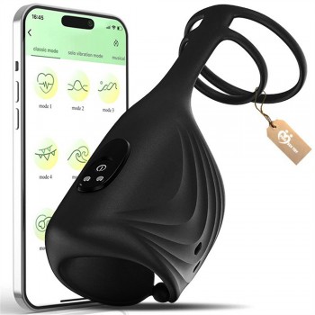 Cock Ring Vibrator Penis Trainer Male Sex Toy with APP Control