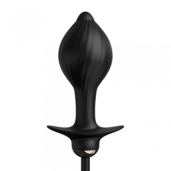 Pipedream Vibrating Anal Plug With Black Spiral Raised Texture