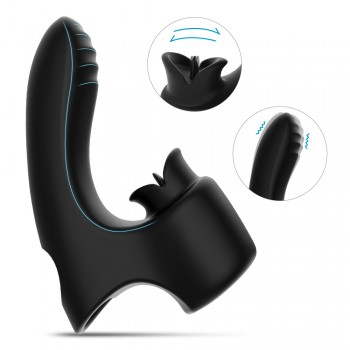 S-Hande Finger Vibrator With Tongue Lick Sucking Clitoral