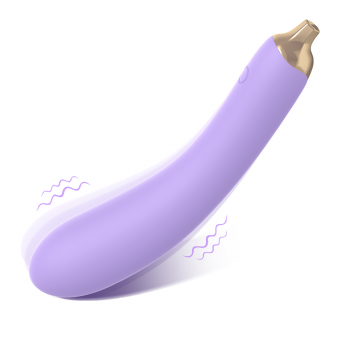 S-Hande G-Spot Vibrator Waterproof Eggplant Dildo