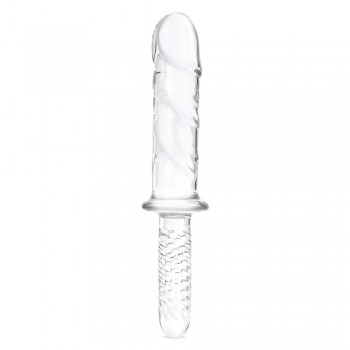 Gläs Girthy Cock Double Ended With Handle 11 In.