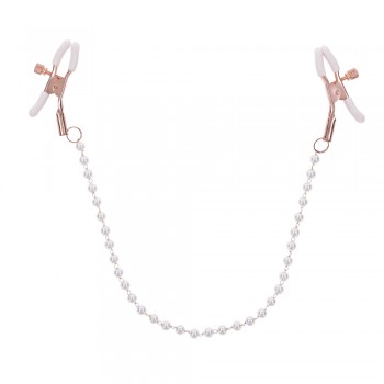 Sportsheets Sex & Mischief Peaches 'n CreaMe Pearl Nipple Clamps