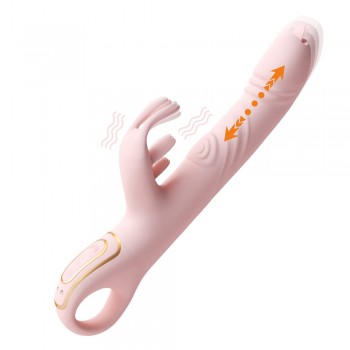 Tongue Licking Rabbit Thrusting Vibrator Clitoral Stimulator