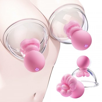 Vibrating Nipple Sucker Toys Tongue Licking Clit Vibrator