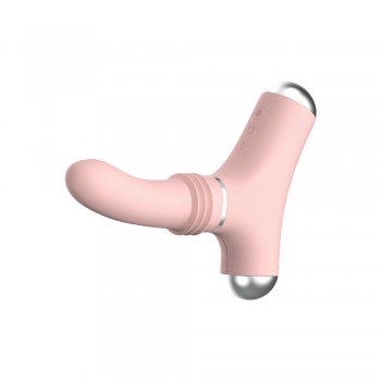 Mini Sex Machine Heating Thrusting Vibrator with Remote Control