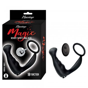 Nasstoys Magic Slimfit Vibrating Anal Plug & Cock Ring with Remote Control