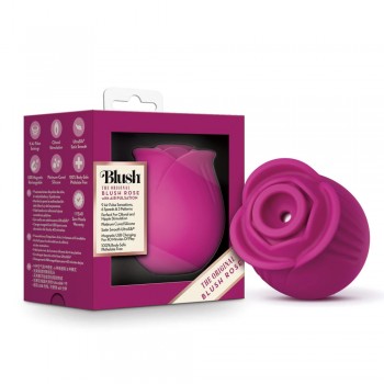 Blush Original Rose Vibrator Air Wave Suction Clitoral Nipple Stimulator