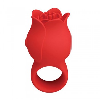 Pretty Love Jae Rose Floral Clitoral Stimulator Finger Vibrator with Ring