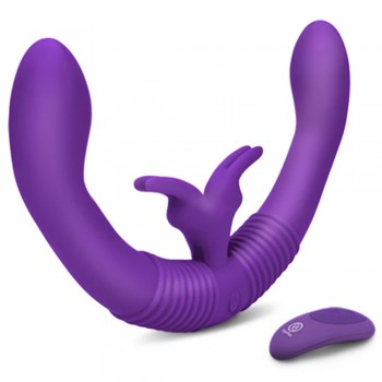 Together Lesbian Double Ended Rabbit Vibrator with Echo Function & Remote Control
