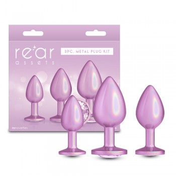 NS Novelties Rear Assets Aluminum Anal Plug Trainer with Gem