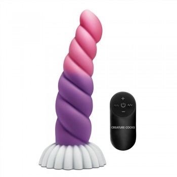 XR Brands Cloud Rider Unicorn Vibrating Silicone Fantasy Dildo with Remote Control