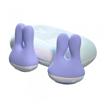 Playboy In A Pinch Bunny Vibrating Nipple Clamps With Remote Control