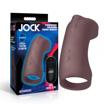 XR Brands Vibrating Rechargeable Wearable Silicone Penis Sleeve Enhancer Flesh