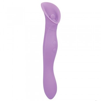 CalExotics Couture Dual Flickering Wand Flower Shape Tongue Vibrator for Electrifying Orgasms