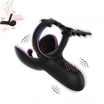 Venusfun Ball Lock Penis Ring Adjustable Silicone Cock Ring Vibrator