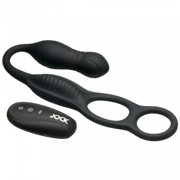 xr brands hyper thrusting and vibrating anal plug with c-ring with remote control