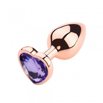 Venusfun Metal Butt Plug Purple Luxury Jewelry Anal Trainer