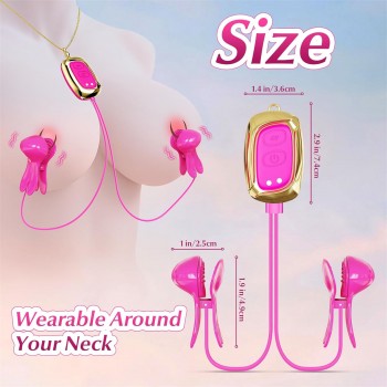 Venusfun Rabbit Wearable Vibrating Nipple Clamps APP Control