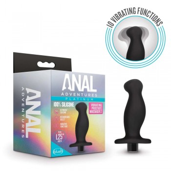 Blush Anal Adventures Platinum Silicone Prostate Massager 02 Curved 4.25-Inch Anal Plug