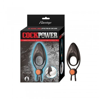 Nasstoys Cockpower Vibrating Silicone Penis Ring with Adjustable Cock Tie