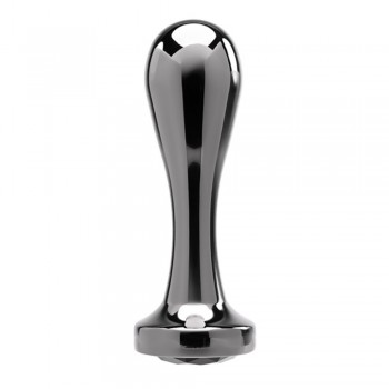 Gender X Black Pearl Plug Aluminum Anal Plug With Black Gem Bottom