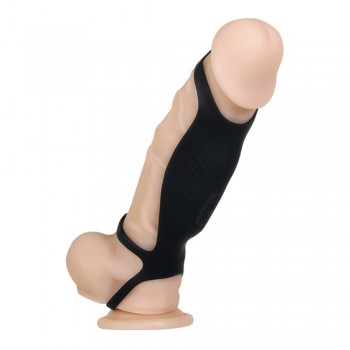 Gender X Rocketeer Black Cock Sheaths With 9 Vibrating Speed Modes