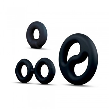 Blush Performance Plus Throttle Silicone Penis Ring 3 PCS Set