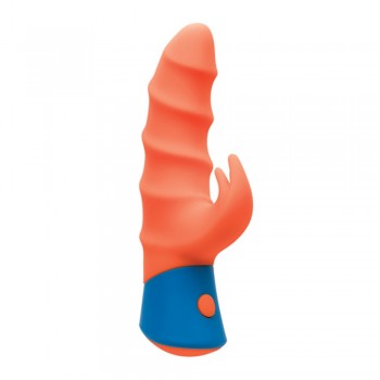 Rave Tickler Dual-ended Textured Rabbit Vibrator With Three Flickering Ticklers