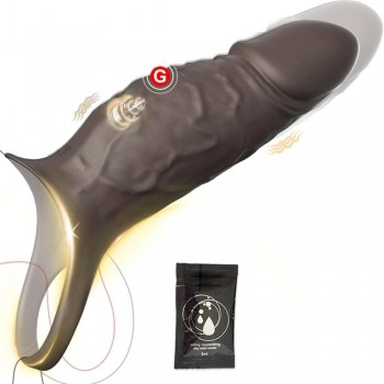 Venusfun Super Realistic Textured Silicone Penis Sleeve With Vibration Mode