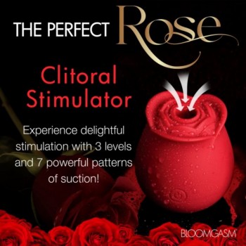XR Brands The Perfect Rose Silicone Clitoral Stimulator Vibrator With 7 Patterns