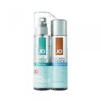 JO Limited Edition Lubricant Package Bundle Anal Thick 4 oz + Misting Toy Cleaner 4 oz