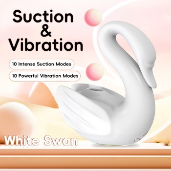 Venusfun Swan-shaped Suction Clitoral Vibrator With 10 Vibrating Modes