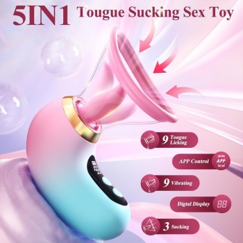 Venusfun Tongue Licking & Sucking G-Spot Stimulator Massager With App Control