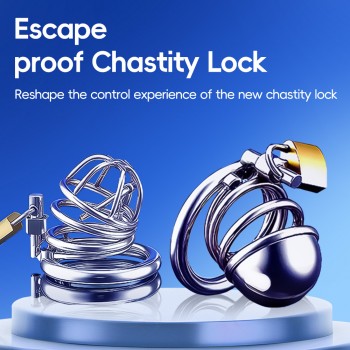 Venusfun Travel-friendly BDSM Metal Penis Chastity Cage Device Silver