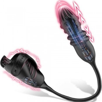 Venusfun Telescopic Vibrating Dual-Vibration Prostate & Glans Trainer Male Masturbator