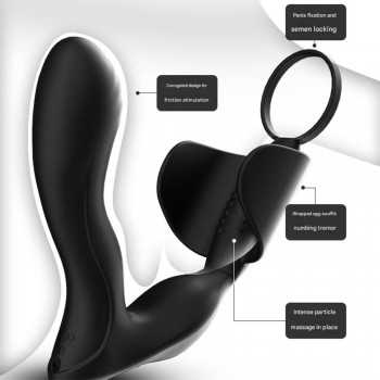 Charles Prostate Massager Silicone 7 Speeds P-spot Vibe With Smart Heating & Remote Control