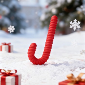 Venusfun Crutch Anal Plug Christmas Themed Butt Toy Anal Trainer With Thread Cover Christmas Gift