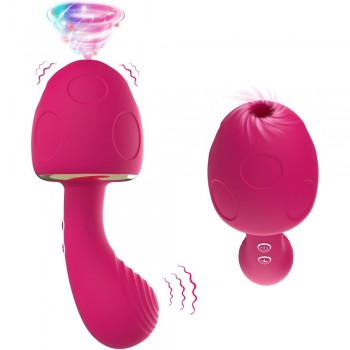 Venusfun Mushroom-shaped Clit Suction Vibe 10 Speeds Oral Simulator Massager With Insane Suction