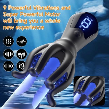Venusfun Octopus 9 Modes Automatic Masturbator 360° Tentacle Wrap Penis Training Increase Endurance