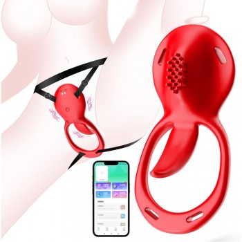 Venusfun Wearable Tongue Lick Cock Ring Penis Ring Vibrating Clitoral Licking Vibe For Couple Play