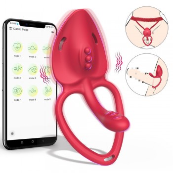 Venusfun Wireless Vibrating Couple Ring Wearable Clitoris Vibrator Penis Ring 9 Mode For Couple Play