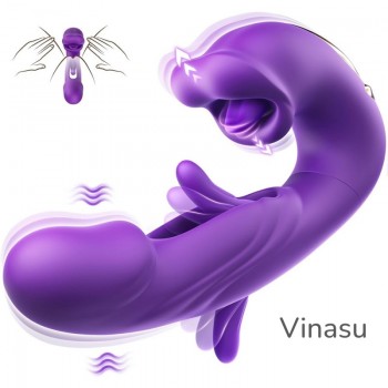 Vinasu G-Spot Vibrator Sex Toy with 7 Flapping 7 Vibrating 5 Licking & Sucking