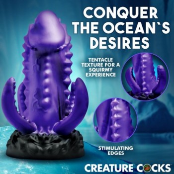 XR Brands Creature Cocks Fantasy Leviathan Monster Dildo With Tentacle & Hands-Free Suction Cup
