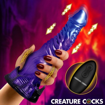 XR Brands Creature Cocks Demon Thrusting & Vibrating Dildo Fantasy Dildo Bigger-Size Monster Toy