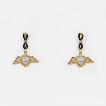 Venusfun Tiny Heart Shaped Nipple & Clitoris Clamps Tits Breast Stim Toy For BDSM Play