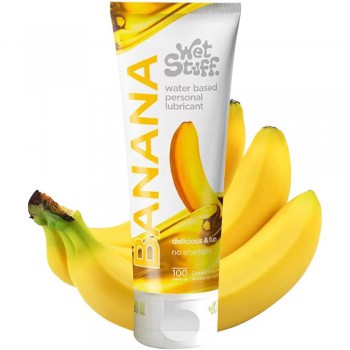 Wet Stuff Natural Banana Flavored Lubricant Gel for Women Edible Smooth Glide Oral Friendly