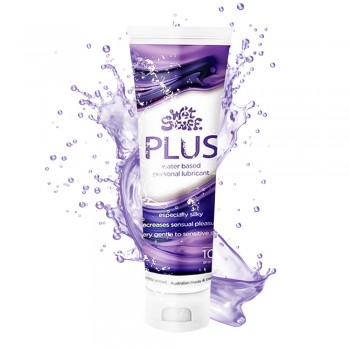 Wet Stuff Plus Water-Based Lubricant Gel Natural Residue-Free Lubes Blowjob Use
